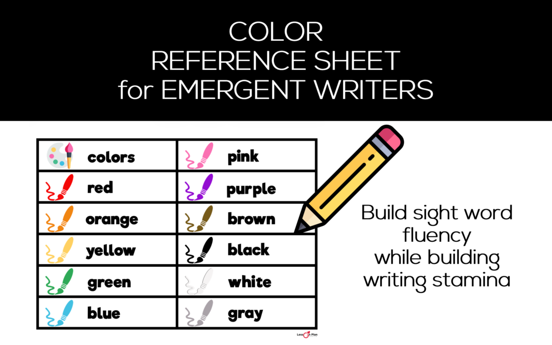 Resource Spotlight: Color Reference Sheet for Emergent Writers