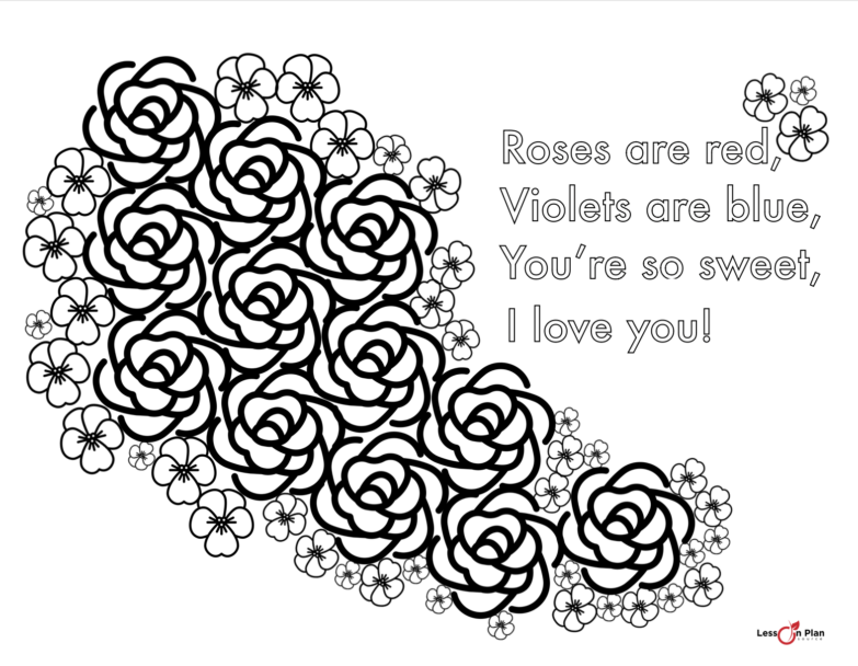Valentine's Day Free Coloring Sheet
