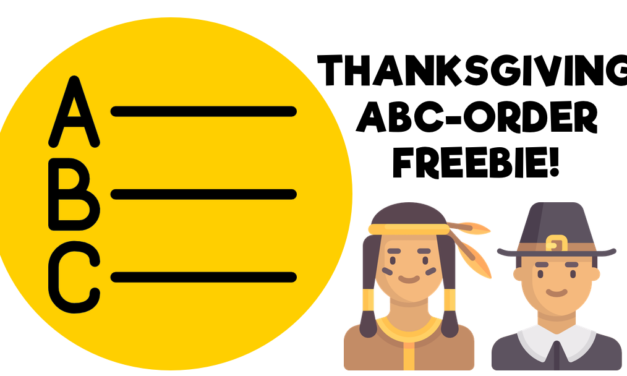 Thanksgiving ABC-Order Freebie!