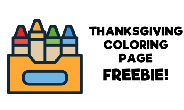 Thanksgiving Coloring Page Freebie!